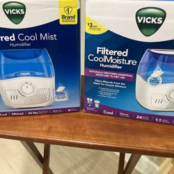 Vicks Cool Mist Vaporizer 2 Units 