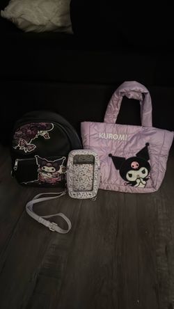 Kuromi backpack, phone case, bag