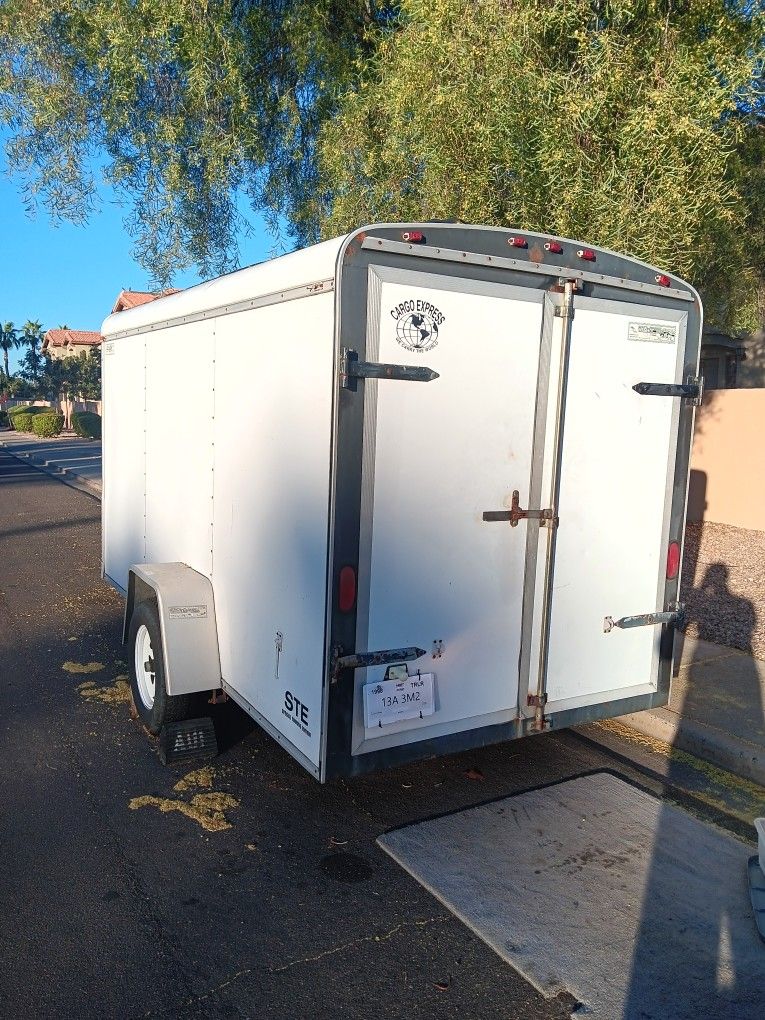 6x12 Enclosed Trailer With Storage Shelfs