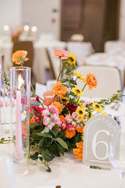 Acrylic Arched Wedding Table Numbers | 3D Raised Text