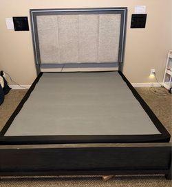 Queen Bed frame with board light