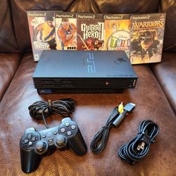 Sony Playstation 2 PS2 Video Game System Console Bundles with 5 games