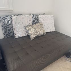 Moving Sale: Large Tufted Ottoman / Bench – Great Condition + Free Decorative Pillows