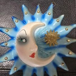 CELESTIAL MOON SUN WALL HANGING 