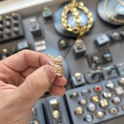 Iced Out Ladies Heart Ring