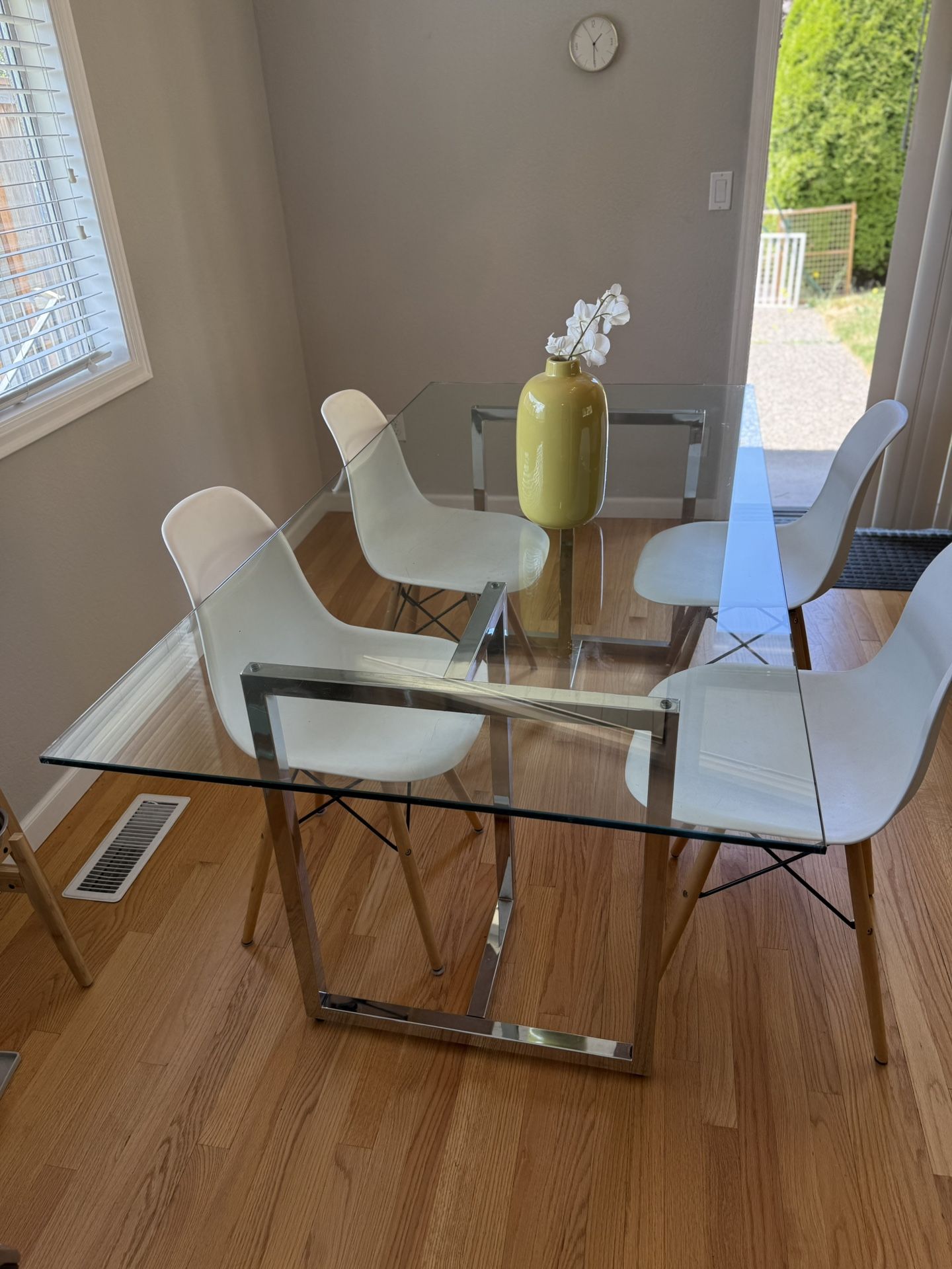 Glass Top CB2 Silverado Dining Table 72”