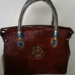 Roberto Cavalli Beautiful Ultra Fashion Burgundy Bag 