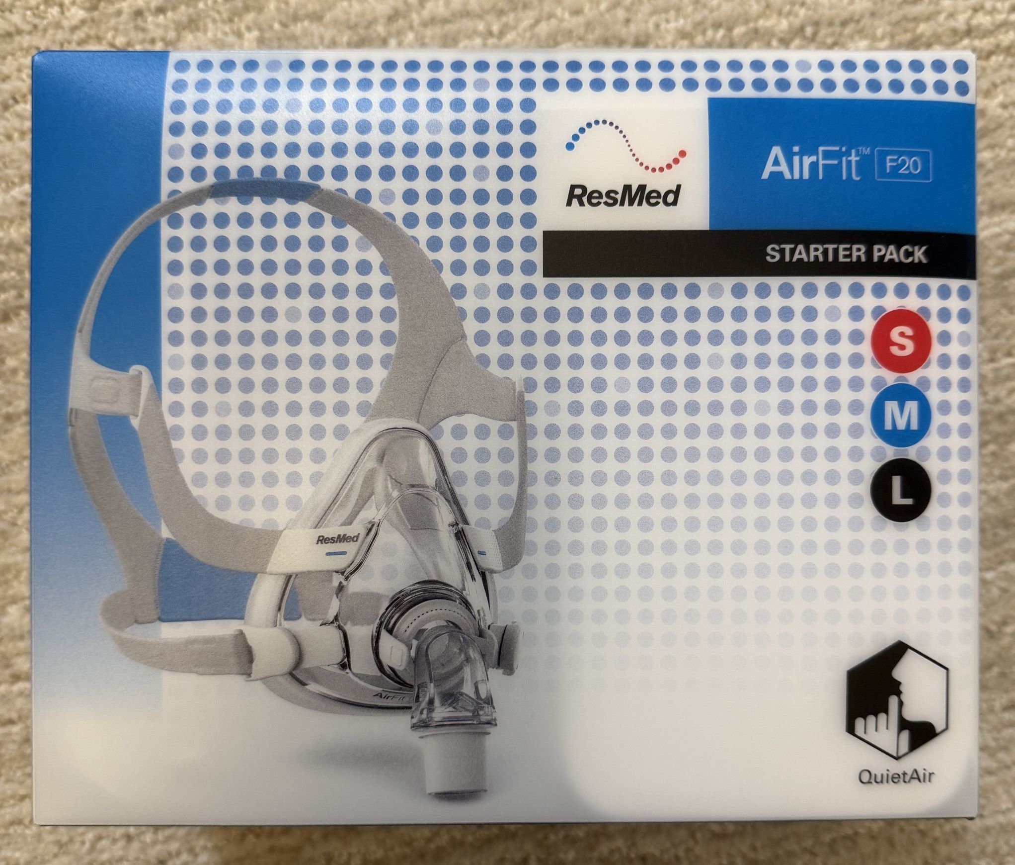 Airfit F20 Starter Pack BRAND NEW IN BOX
