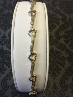 Silver 925 Bracelet hearts 8 inch