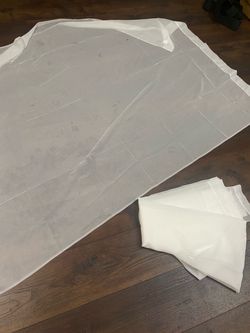 58x84 set of 2 white sheer curtains
