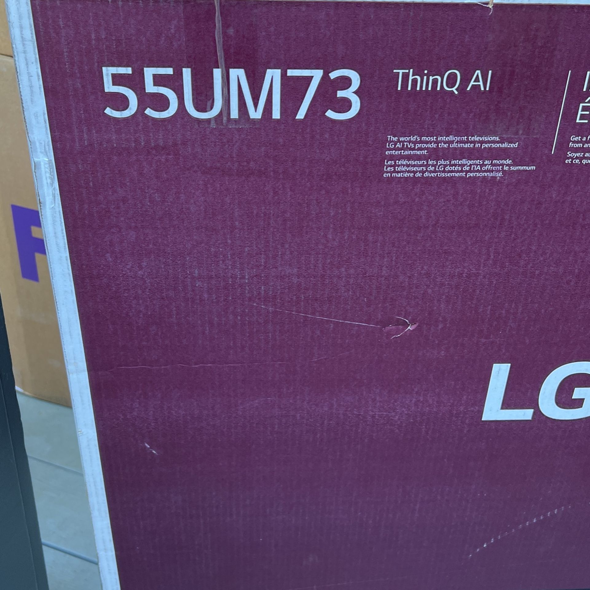 Nearly New LG 55UM73 55” Smart Tv Opened Box