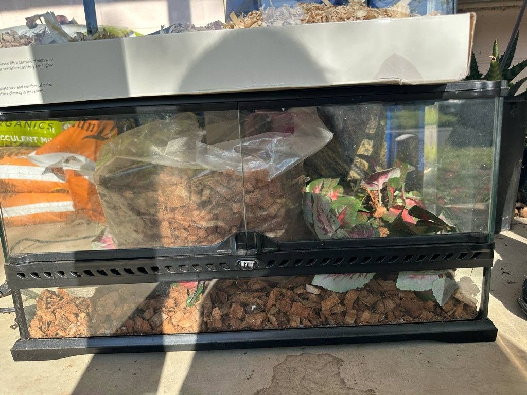 20 Gallon Exoterra Opening ReptileTerranium All Included