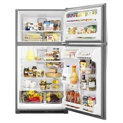Brand New Whirlpoolt 20.5 Ft.³ Top Freezer Refrigerator Stainless Steel