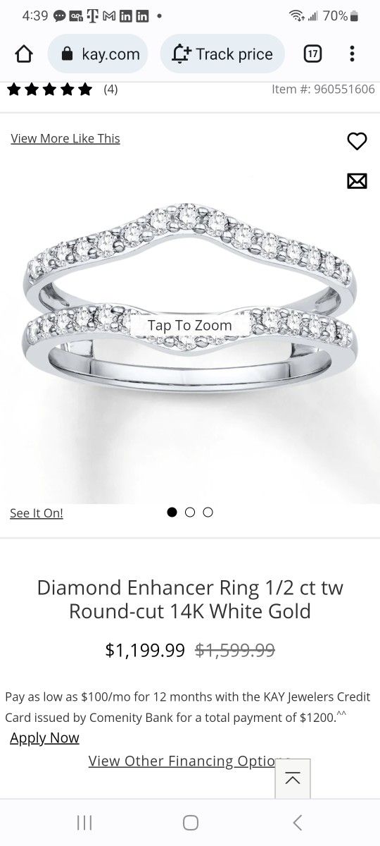1/2ct Diamond Enhancer Ring And Diamond Band