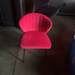 2 Red Velvet Chair 