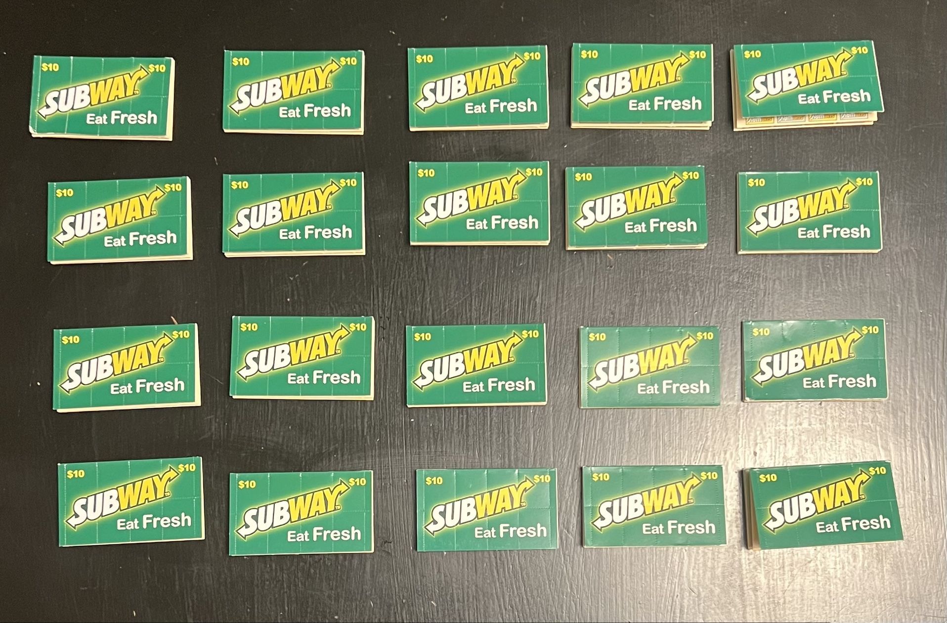 Subway Coupon Book ($10)