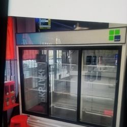 3 sliding door refrigerator commercial