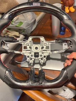 Carbon led steering wheel bmw