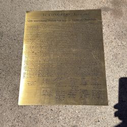 Declaration Of Independence Plaque
