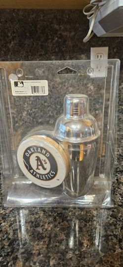 Oakland Athletics MLB Cocktail Shaker & Coaster Set