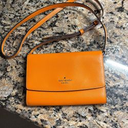 orange kate spade cross body 