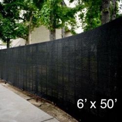 6x50 Privacy Fence Screen - BLACK