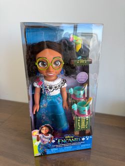 Brand New Disney Encanto Mirabel Doll with Toucan & Tea Set