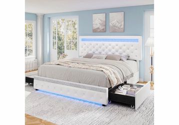 Brand new bed frame no box spring needed