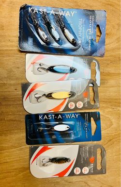 7 South bend Kast-Away Fishing Spoons (kastmaster Clones) Trout, Bass, Perch, New
