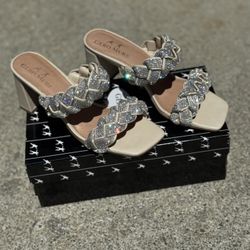 Brand New Beige/silver Heels