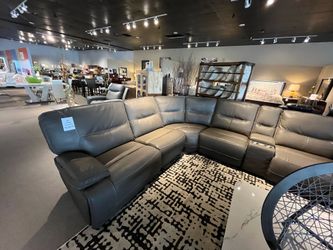 Grey 6pc Power Reclining Sectional