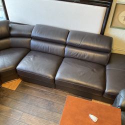 Leather Sectional Couch  