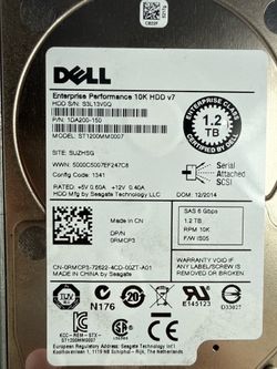 Dell 1.2TB SAS Enterprise Hard Drive 10K RPM – Server HDD