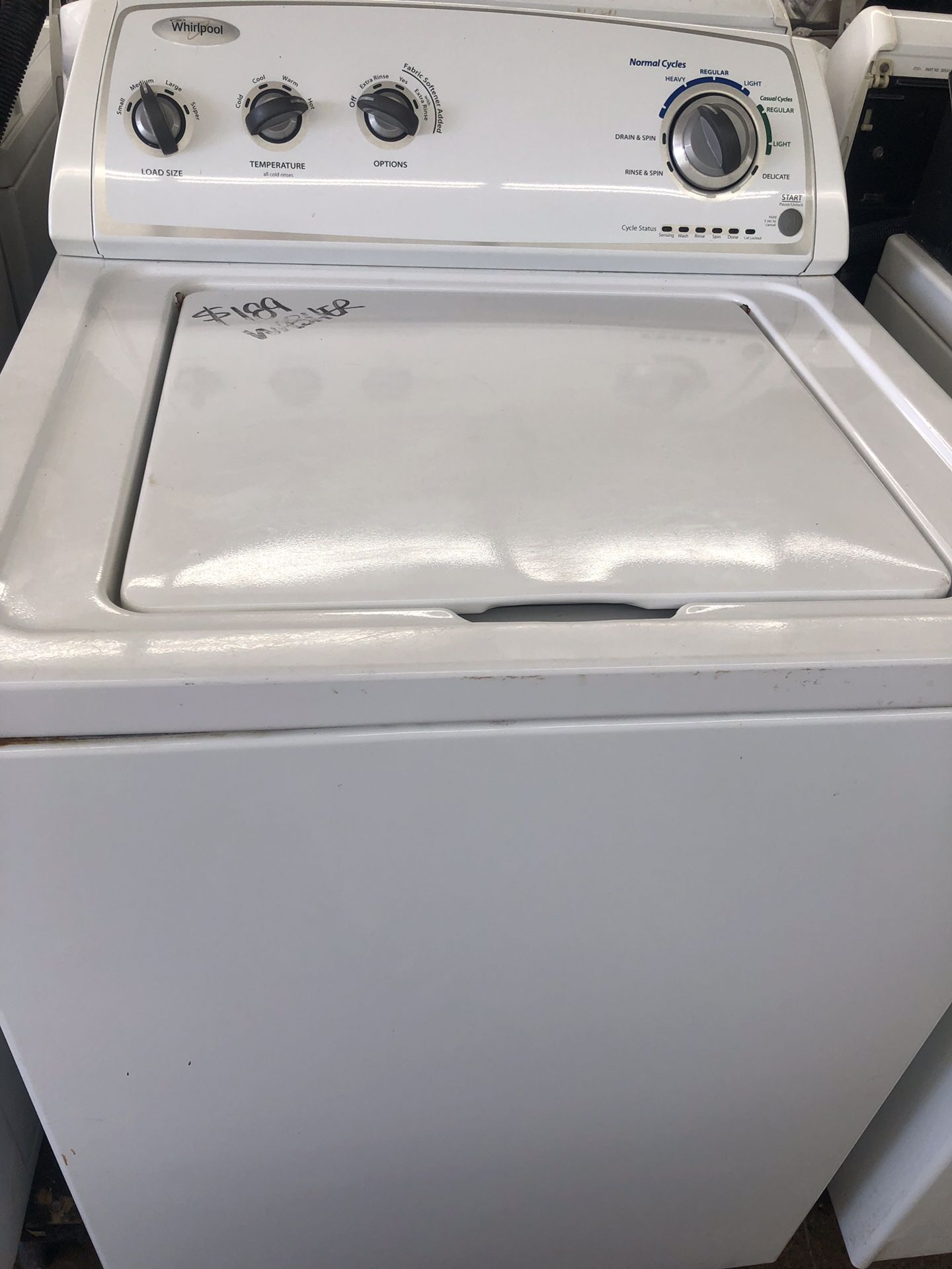 Whirlpool LIKE NEW White & Silver Washing Machine! 30-Day Guarantee! Delivery Available TODAY!