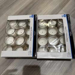 White Votive Candles 