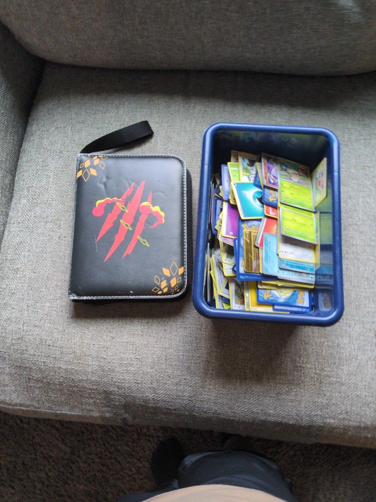 Whole Box Of Pokemon Cards With A Binder