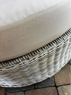 Wicker ottoman