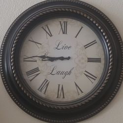 Live, Love, Laugh wall clock