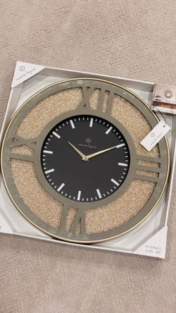 New Nanette Lepore 20” Decorative Wall Clock – Gold & Black – $30
