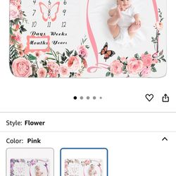 Baby Monthly Milestone Blanket