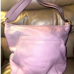 Coach Leather light Purple LG Zip up Tote