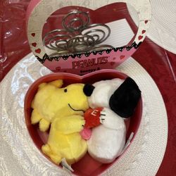 Snoopy & Woodstock Valentine’s Plush Gift Set – Heart Box❤️‍🔥