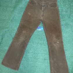 Vintage 1980s levi brown corduroy white tab sf 207