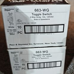 Legrand Pass & Seymour 663-WG 3-Way Toggle Switches – 10 Pack – New