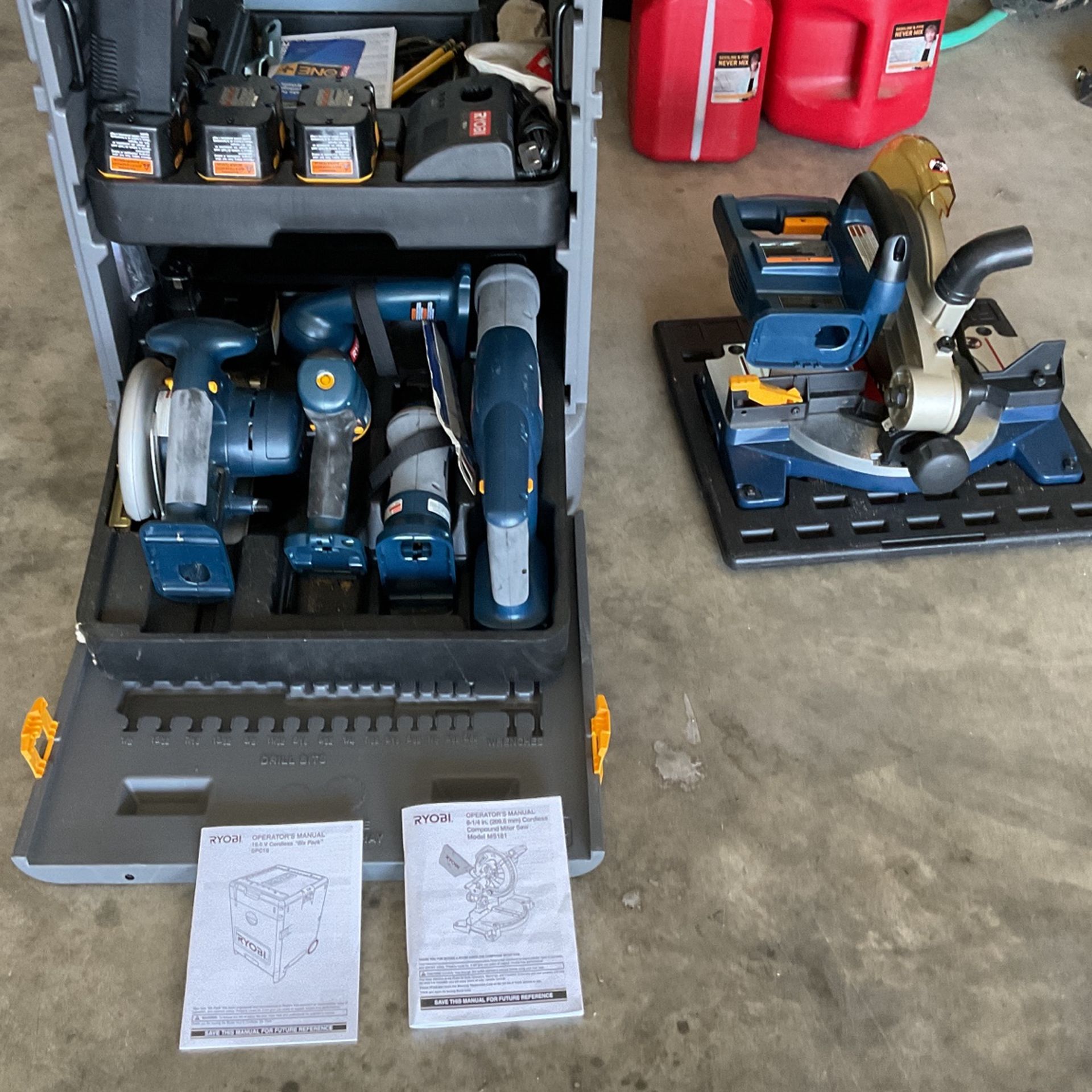 Ryobi SPC18 18V Six Pack With Compound Miter Saw MS181 for Sale in Ripon CA OfferUp