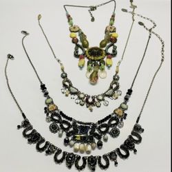 ayala bar 4 necklaces Lot “H” artisan Multi Media statement