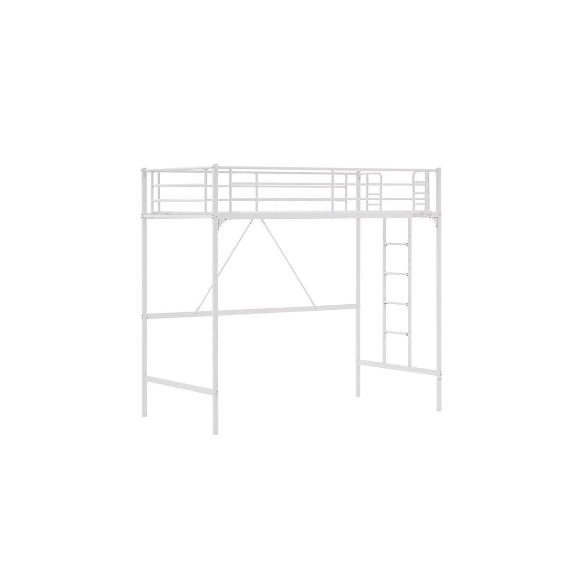 Twin loft bed frame for sale with desk and chair