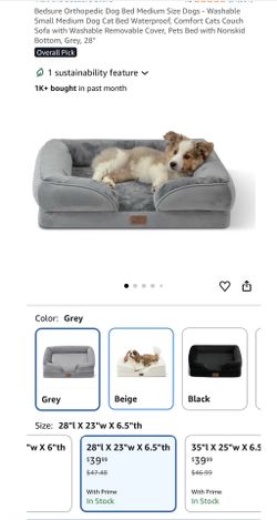 Bedsure Orthopedic Dog Bed Medium- New