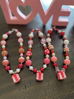 Girls Valentines Chunky Necklaces