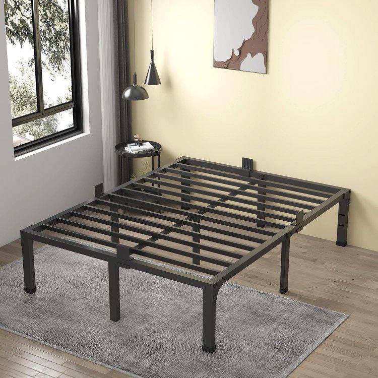MAF 14 Inch Metal Platform Queen Bed Frame, Heavy Duty